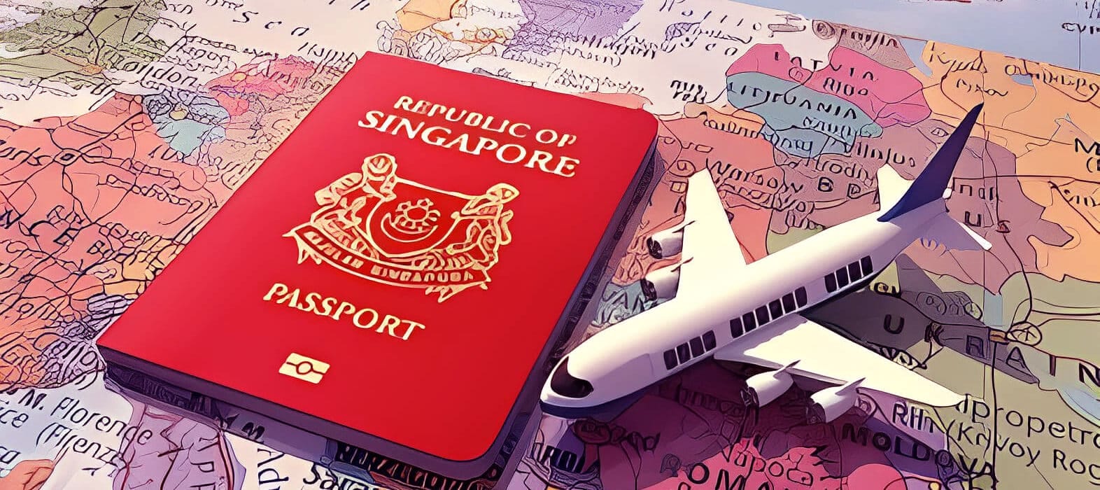 Passport And Plane On The Earth Map